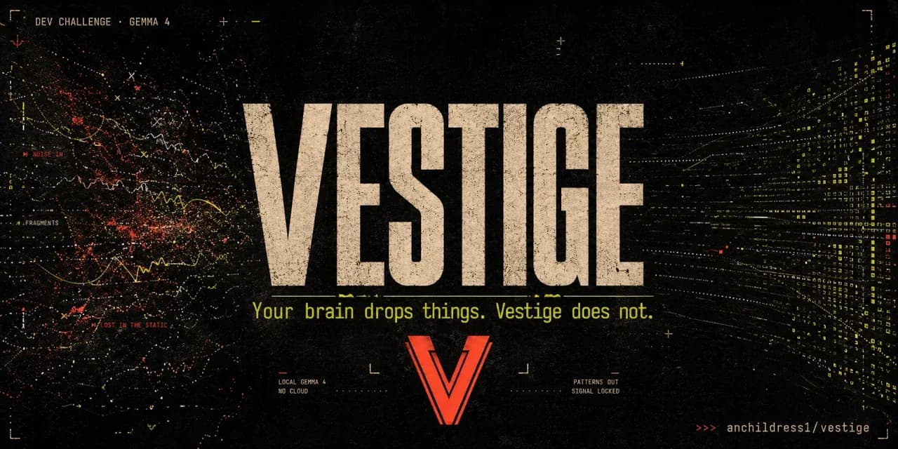 Vestige Android brain tracker surfacing sourced behavioral patterns from on-device Gemma 4 analysis