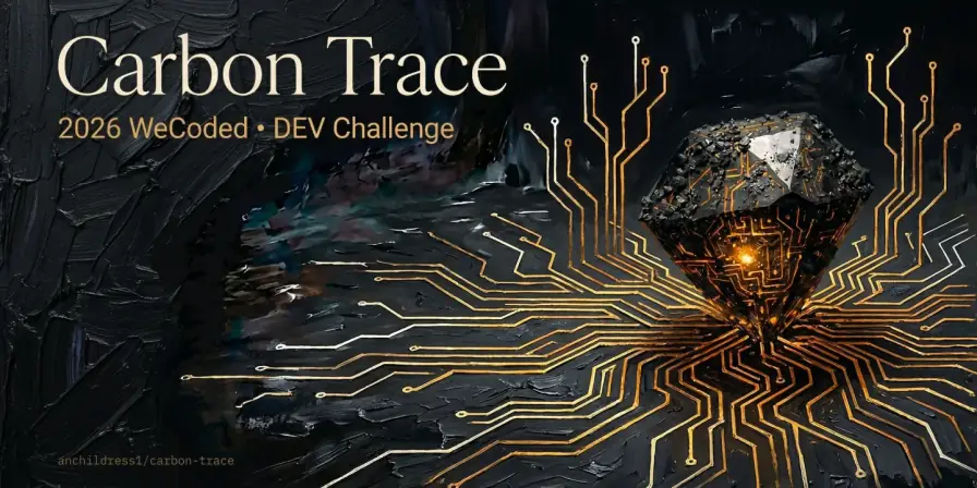 Carbon Trace visual experience following a diamond metaphor through pressure, bias, and transformation toward becoming